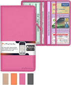 Pink Magnetic Shut Insurance and Registration Holder, Premium PU Leather Glove by MOTO4X