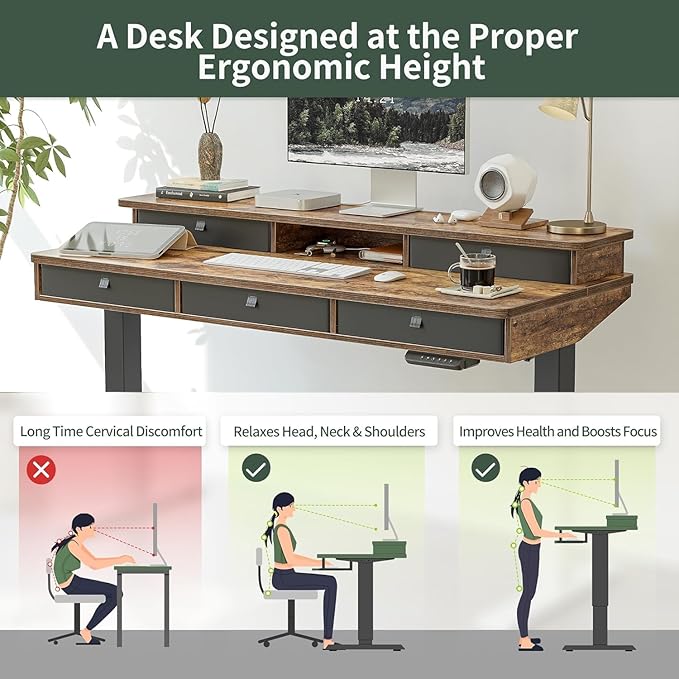 FEZIBO Height Adjustable Electric Standing Desk - Image 9