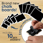 Mini Chalkboard Signs, 20 Pack Framed Small Chalk Board Food Labels - Image 5