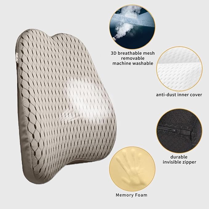 XINJUN Memory Foam car Lumbar Support Pillow - Image 5