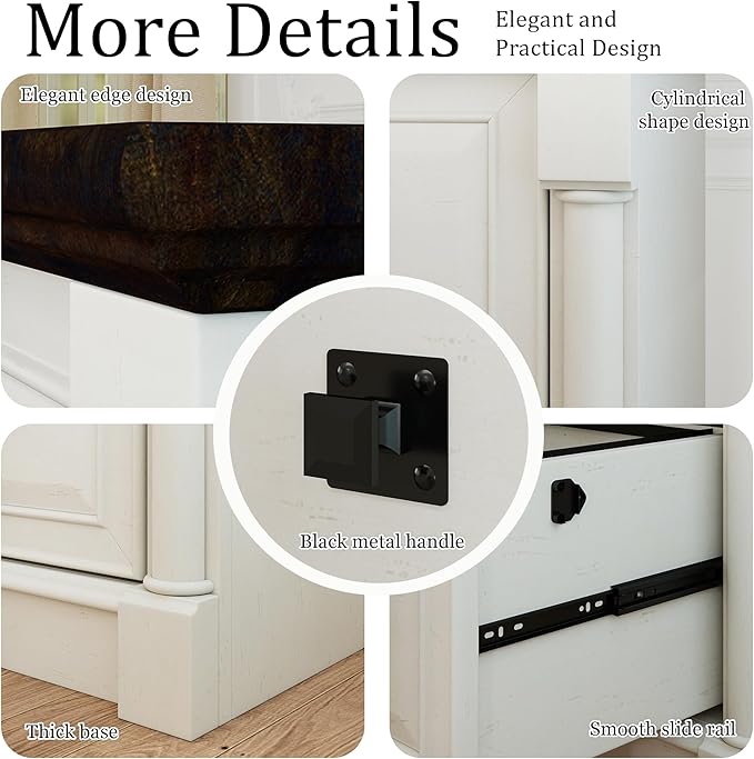 blini 2 Drawer File Cabinet Farmhouse Lateral File Cabinet - Image 4