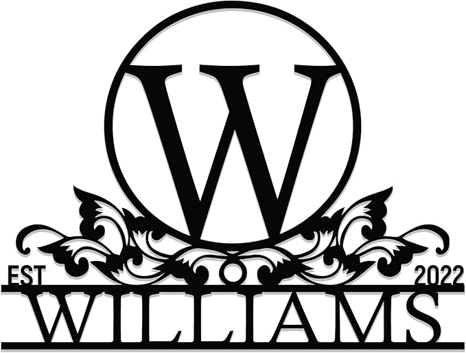 Personalized Metal Name Signs, Split Letter Monogram Wall Art Decor, Durable by DecoSoul