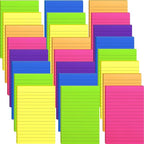 24 Pack Lined Sticky Notes 4X6 in Self Sticky Note Pads Colorful Post Stickies by Beieverluck