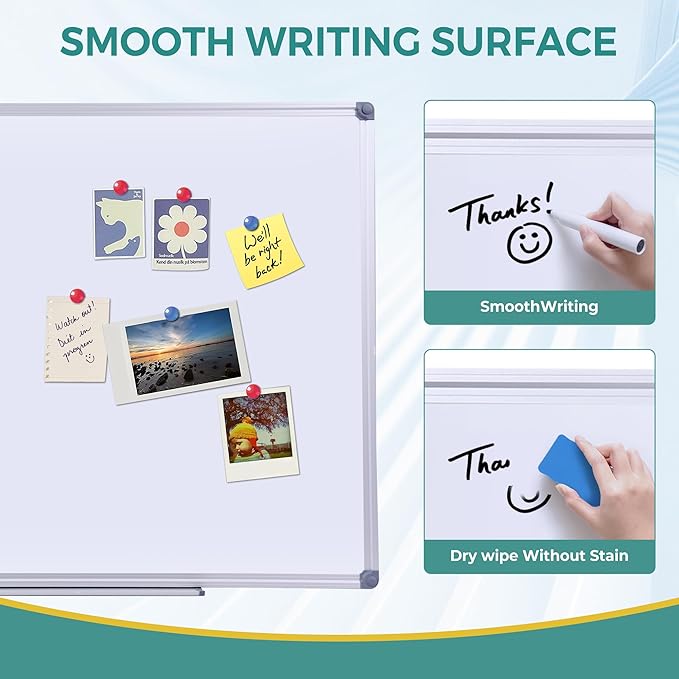 72 x 40 Inch Large Magnetic Whiteboard - Image 3