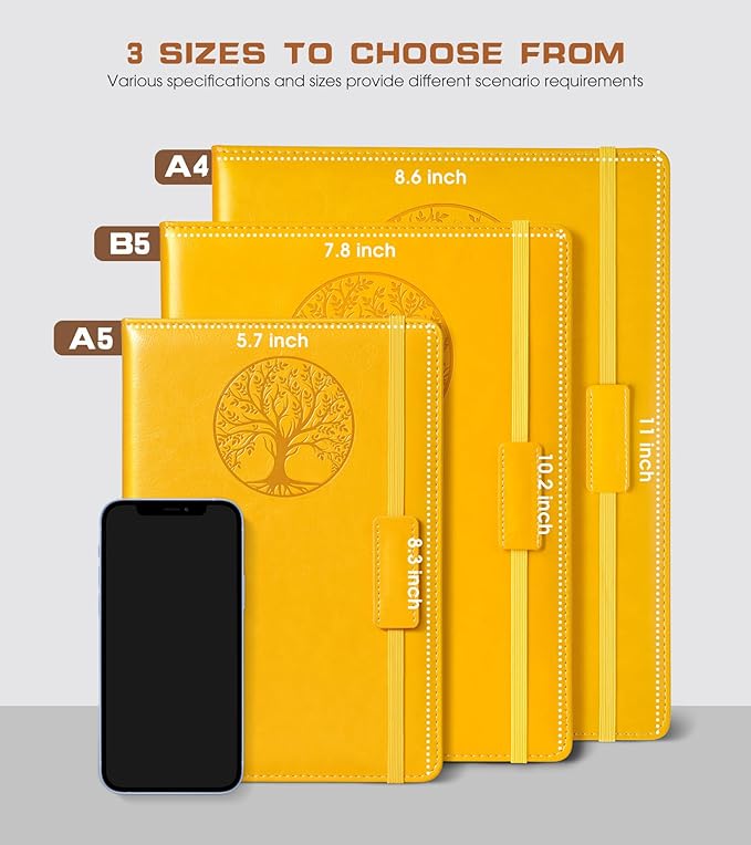 Biuwory Lined Journal Notebook for Women Men, 256 Pages A4 Large Hardcover - Image 2