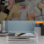 2 Pack- Stackable Paper Letter Tray, or Workspace - Image 5