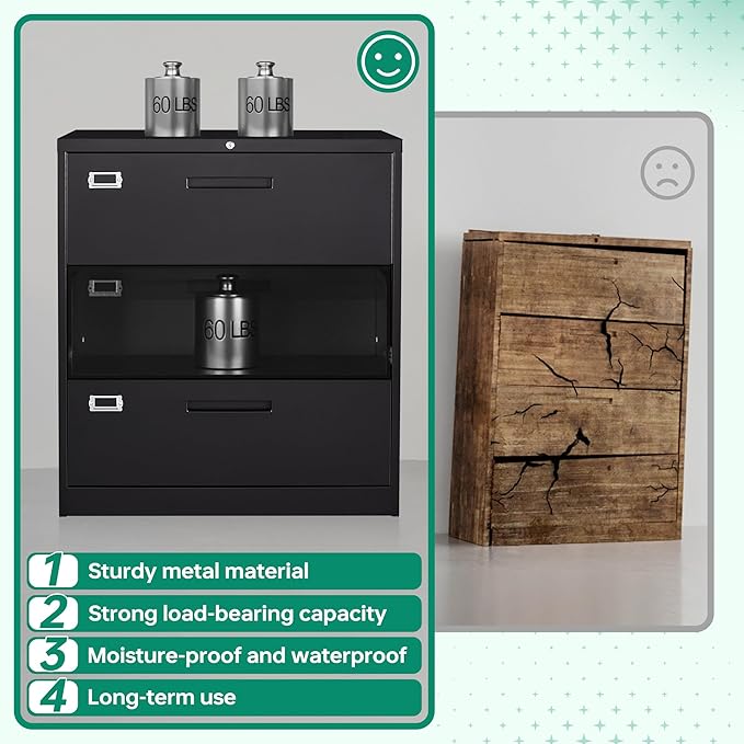 Letaya Lateral 3 Drawer File Cabinets - Image 9