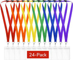 24-Pack Rainbow Breakaway Lanyards by WEZEBEL