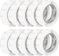 Perco Clear 1-Inch Perforated Circle Dot Sticker Labels — 10 Rolls, 000 Round