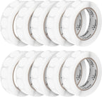 Perco Clear 1-Inch Perforated Circle Dot Sticker Labels — 10 Rolls, 000 Round