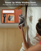 Valet Tray, Built in Wireless Charging Pad, Nightstand Organizer, Two-Toned - Image 3