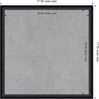 Amanti Art Black Framed Magnetic Board 17x17 Small Vision Board - Image 3