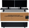 ULTRARM Moodular Wooden Monitor Stand 45.6” Large Desk Organizer