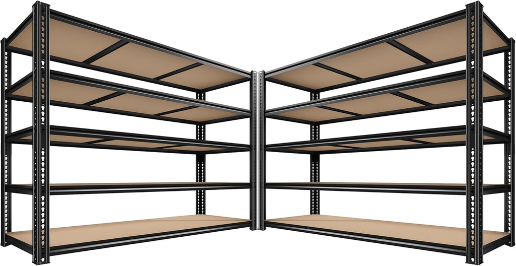 ROOMFAVE 3500LBS Garage Shelving 60" W Metal Shelving 72" H Storage Shelves