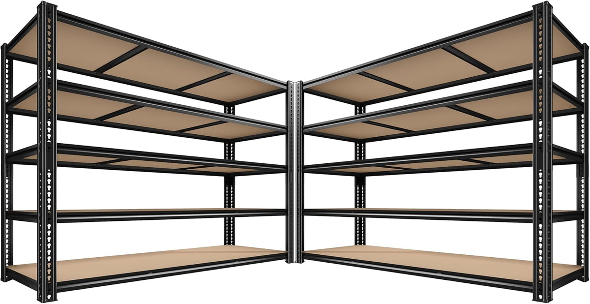 ROOMFAVE 3500LBS Garage Shelving 60" W Metal Shelving 72" H Storage Shelves
