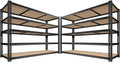 ROOMFAVE 3500LBS Garage Shelving 60" W Metal Shelving 72" H Storage Shelves by RoomFave-organizeyourjoy