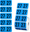 500pcs 2027 Year Labels, 3/4x1-1/2in Stickers (Blue) | Self-Adhesive File Folder Stickers Color Coded Number Labels Chart Number Stickers for Office Supplies
