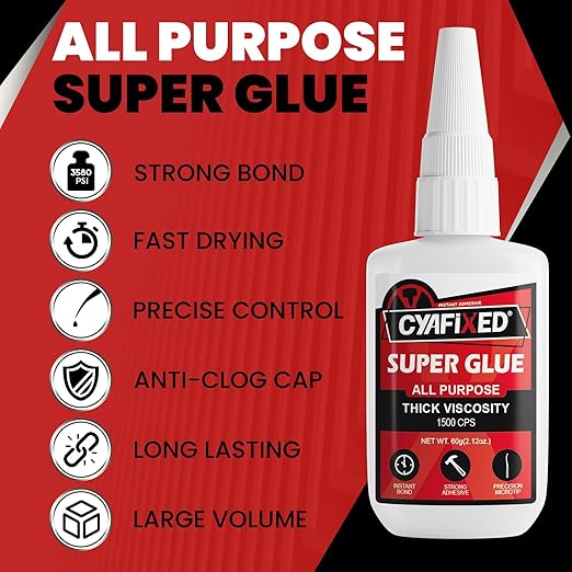 Thick Super Glue 120 Gram, Heavy Duty Instant Cyanoacrylate Adhesive - Image 7