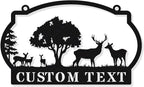 Personalized Deer Bear Metal House Numbers by HYTSIGN