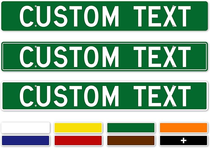 Custom Street Sign, Road Sign, Address Sign, 8 Colors, Reflective Option by MySignCenter
