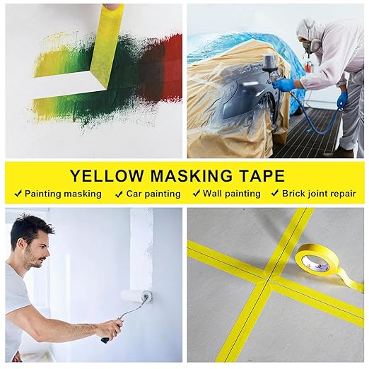 BOMEI PACK Yellow Painters Tape 1 Inch Bulk - Image 3