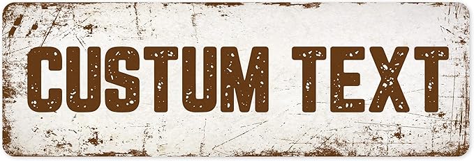 Custom Sign, Custom Street Sign, 11 Font Colors, 13 Font Styles, 4 Hole Options by MySignCenter