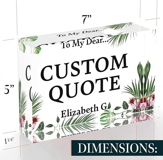 Personalized Gifts, Custom Quote Block Letter Board, Crystal-Clear Acrylic - Image 8