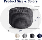shouren stuffed round ottoman,pouf ottoman foot rest,18 x shown in use