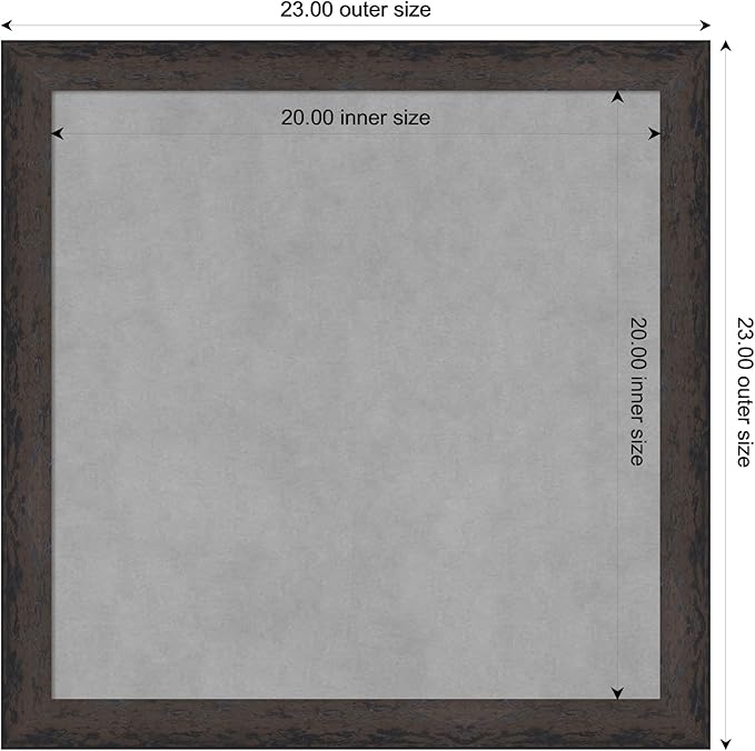 Amanti Art Black Framed Magnetic Board 23x23 Medium Vision Board - Image 3