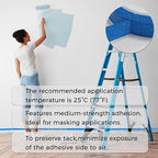 SWRT Blue Painter's Tape 1 Inch x 55 Yards x 24 Rolls – Upgraded Adhesive - Image 4
