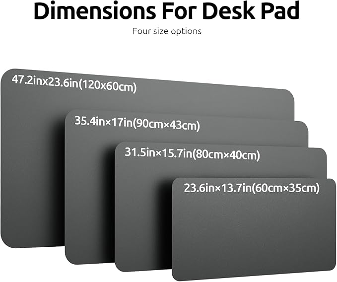YSAGi Leather Desk Protector, Office Mat, Large Mouse Mat, Non-Slip PU Leather - Image 4