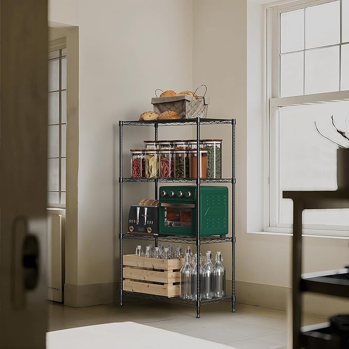 M MZG 1000 lbs 4Tier Shelf Metal Storage Shelves Wire Rack Closet Organizers - Image 2
