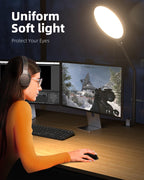 weilisi 10.2" desk ring light with stand, 360°, side view