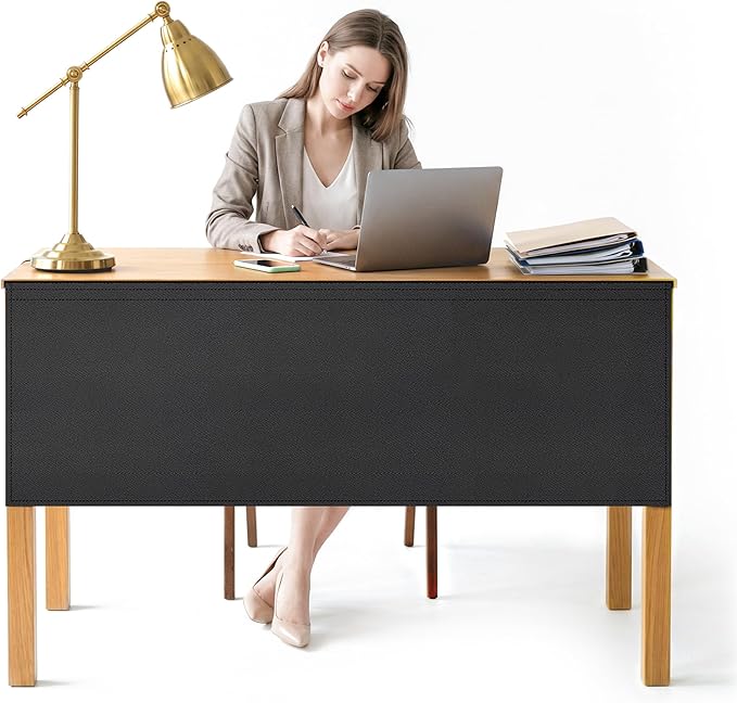HolyMaji 48" Under Desk Privacy Panel Self-Adhesive Modesty Panel 600D Heavy by HolyMaji