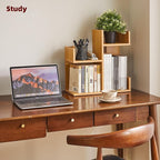 Aibiju Short Bookshelf Small Desk Organizer, Cactus Bookshelf Unique Bookcase - Image 2