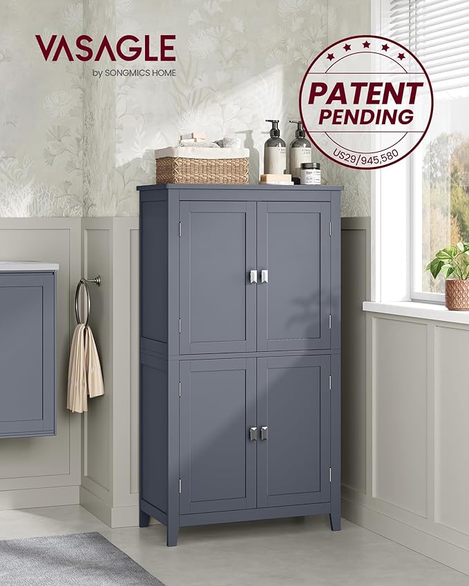 VASAGLE Floor Storage Cabinet, Freestanding Storage Unit - Image 4