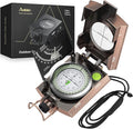 Anbte Compass Hiking Survival, IP65 Waterproof Metal Compass by Anbte