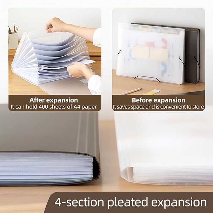 Expanding File Folder with Tabs, 13 Pockets File Organizer Accordion File - Image 7