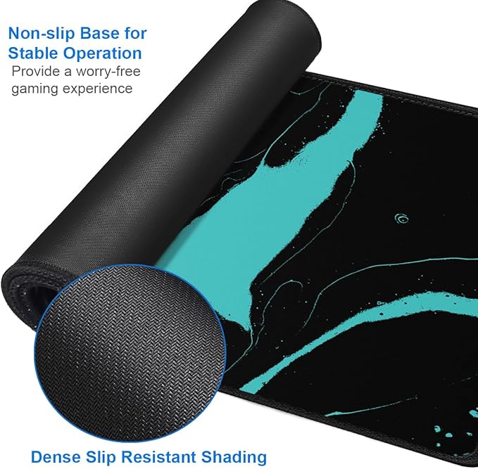 Gaming Mouse Pad, 31.5x15.7 inch Large Extended Computer Keyboard Mouse Mat - Image 4