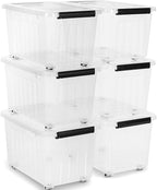 Citylife 54 QT Clear Plastic Storage Bins - Image 8