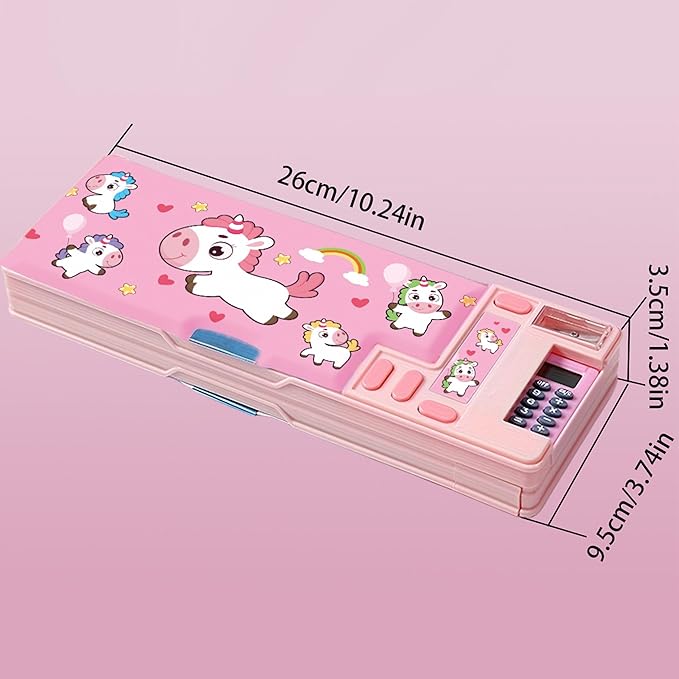 Pop Up Multifunction Pencil Case, Cute Cartoon Pen Box Organizer Stationery - Image 6