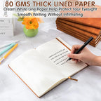 Qeeenar 24 Pack Leather Notebook Journals Bulk 5.7" x 8.3" Harder Cover A5 - Image 4