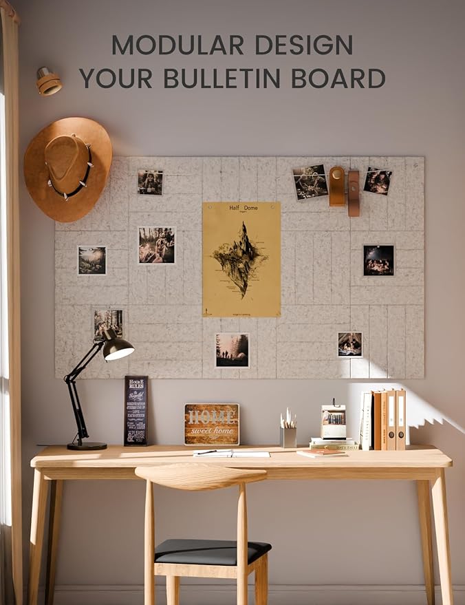 Fluxynara Large Felt Bulletin Board 48" x 36" Cork Board Alternative - Image 5