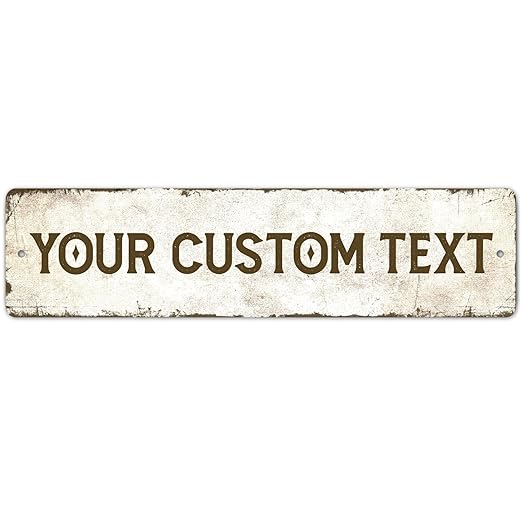 Rustic Custom Sign, Personalized Metal Signs, Gift by SigoSigns
