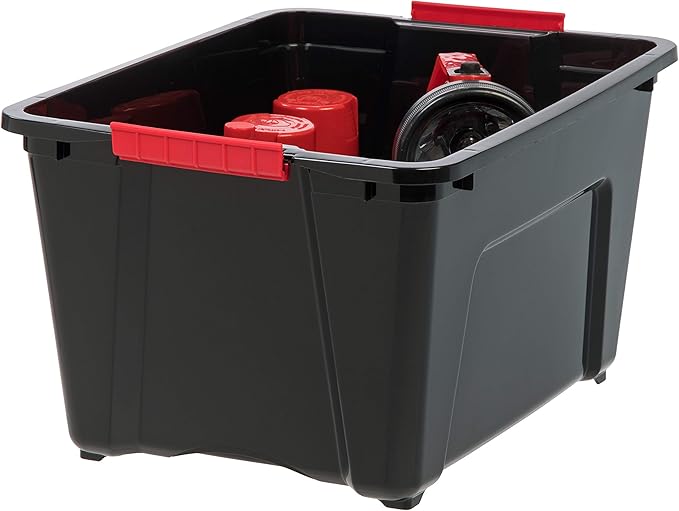 IRIS USA 32 Qt Stackable Plastic Storage Bins - Image 6