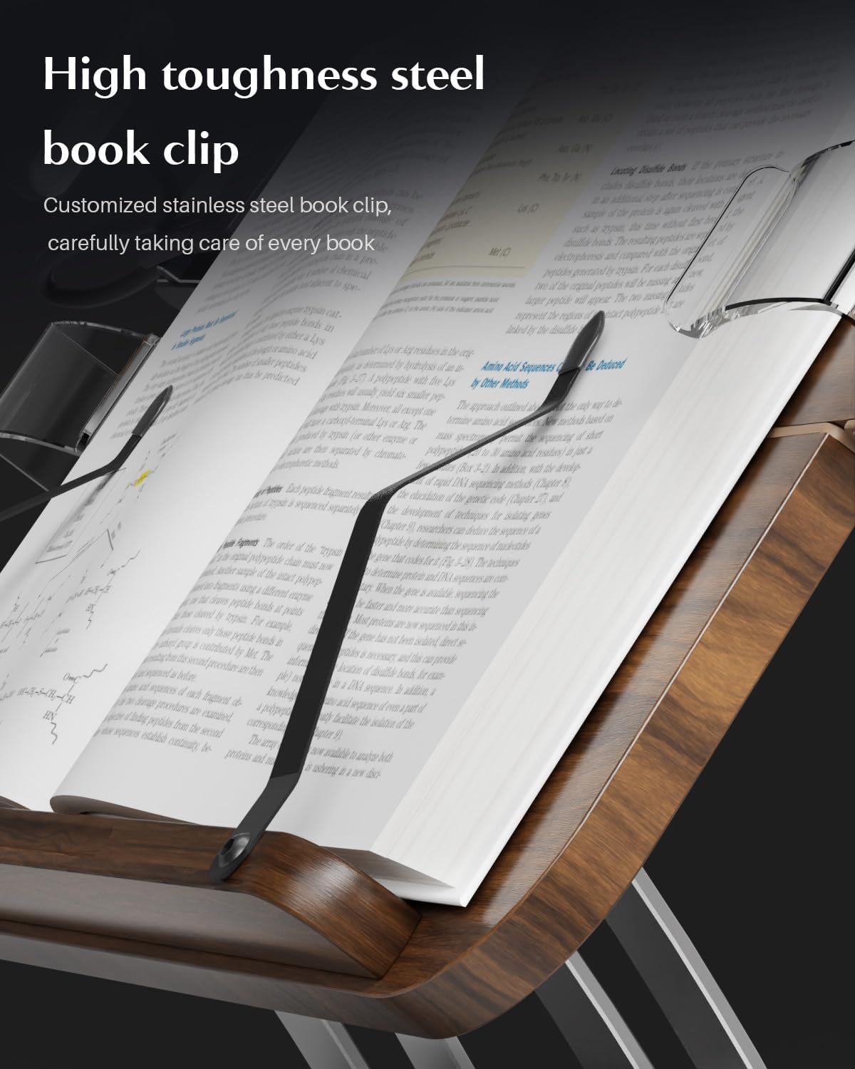 Book Stands for Reading,Adjustable Book Holder with 360° Rotating Metal Base,...