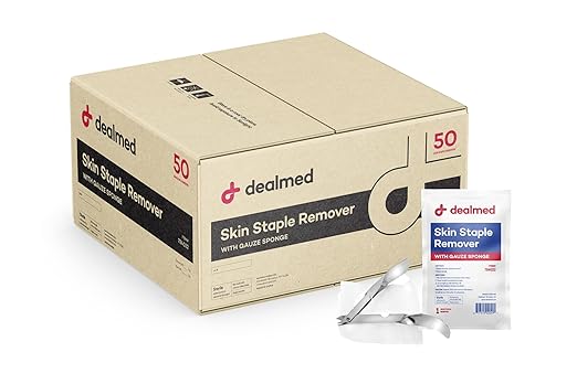 Dealmed Sterile Staple Removal Kit, Includes Staple Remover and Gauze Sponge by Dealmed