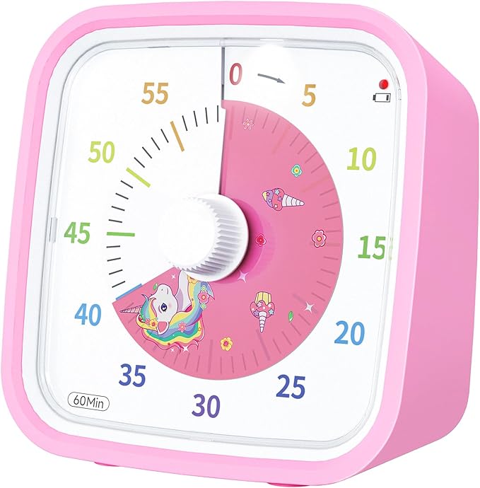 Yunbaoit Visual Timer with Protective Case, Unicorn Disk 60 Minute Countdown by Yunbaoit