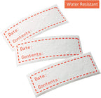 500 Pieces Food Freezer Labels 1 x 3 inches Self-Adhesive Removable Storage Refrigerator Food Date Labels Easy Clean Leaves No Residue (Red)