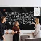 MaxGear Glass Whiteboard Wall Mounted, Frameless Magnetic Dry Erase Board - Image 7